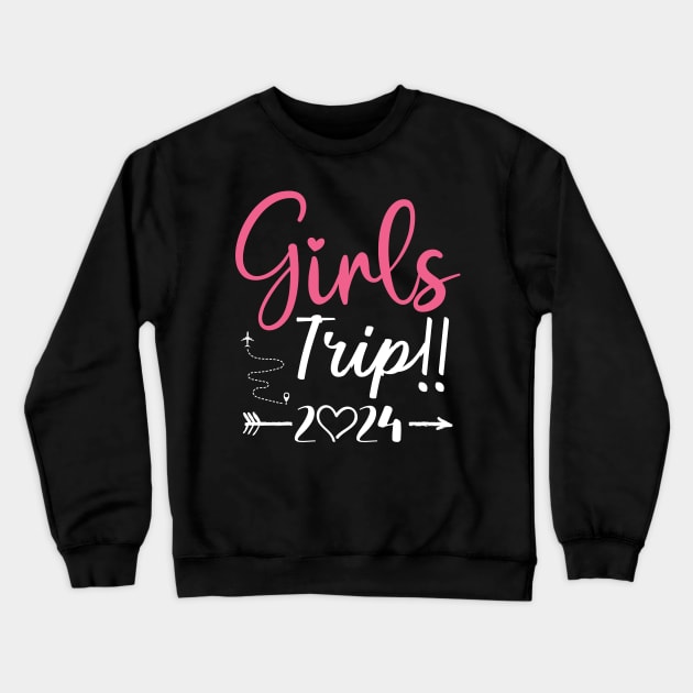 Sisters Trip 2024 Shirt Girls Road Trip 2024 Vacation Lovers Crewneck Sweatshirt by Sowrav